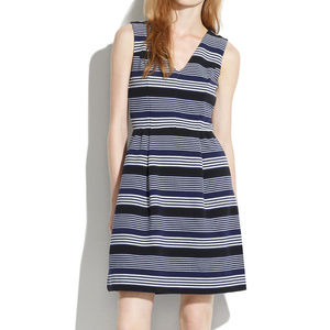 Madewell navy striped dress